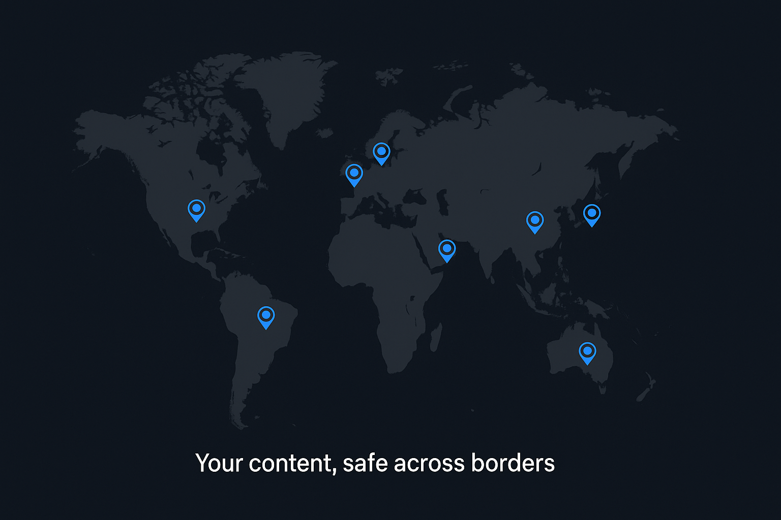 World Map with Offshore Server Locations